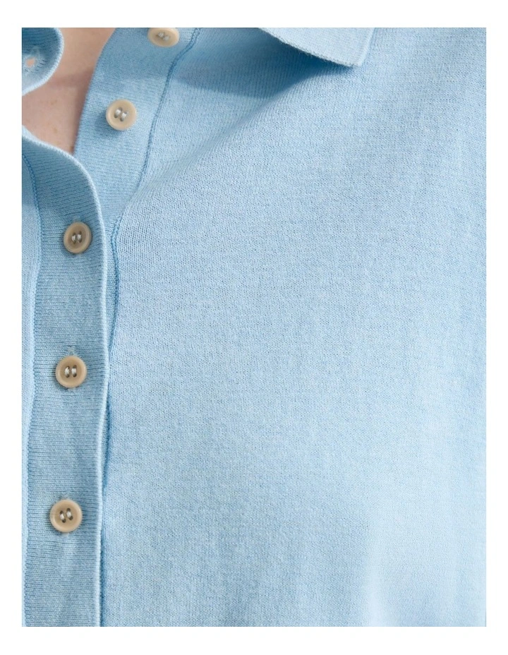 Pinky Cashmere Cardigan in Blue image 6