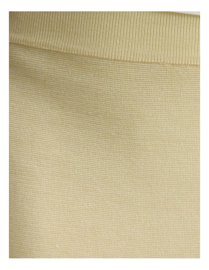 Mila Knitted Pencil Skirt in Buttercup image 6