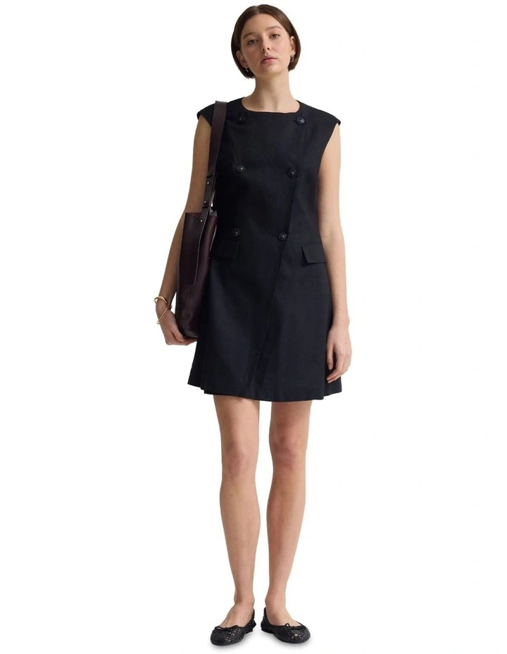 Talia Linen Dress in Black image 1