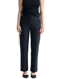 Nina Straight Stretch Leg Pant in Black