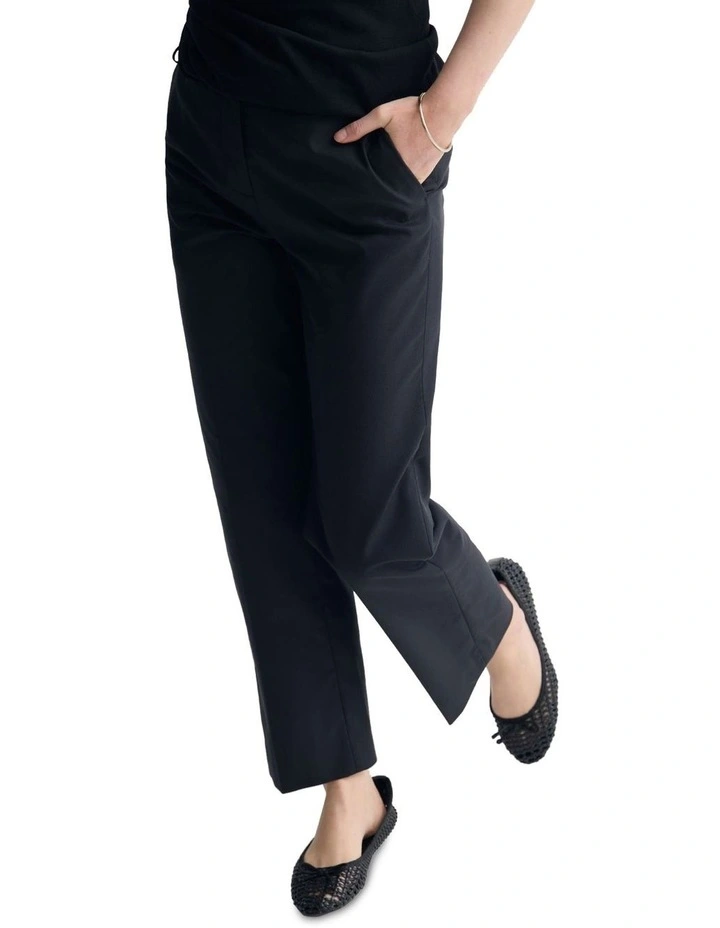 Nina Straight Stretch Leg Pant in Black image 4
