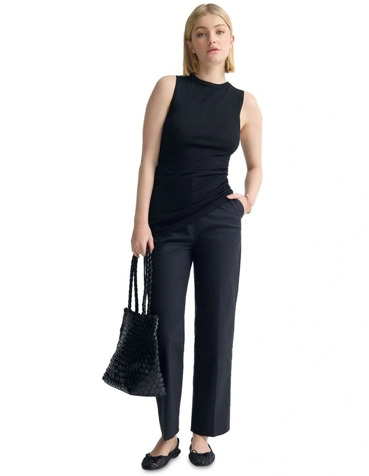 Nina Straight Stretch Leg Pant in Black image 5