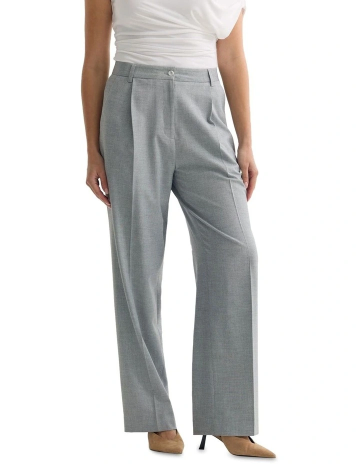 Billie Single Pleat Pant in Silver image 1