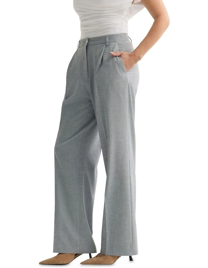Billie Single Pleat Pant in Silver image 3
