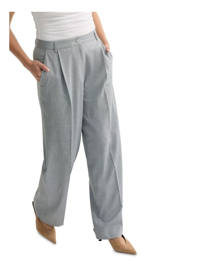 Billie Single Pleat Pant in Silver image 4
