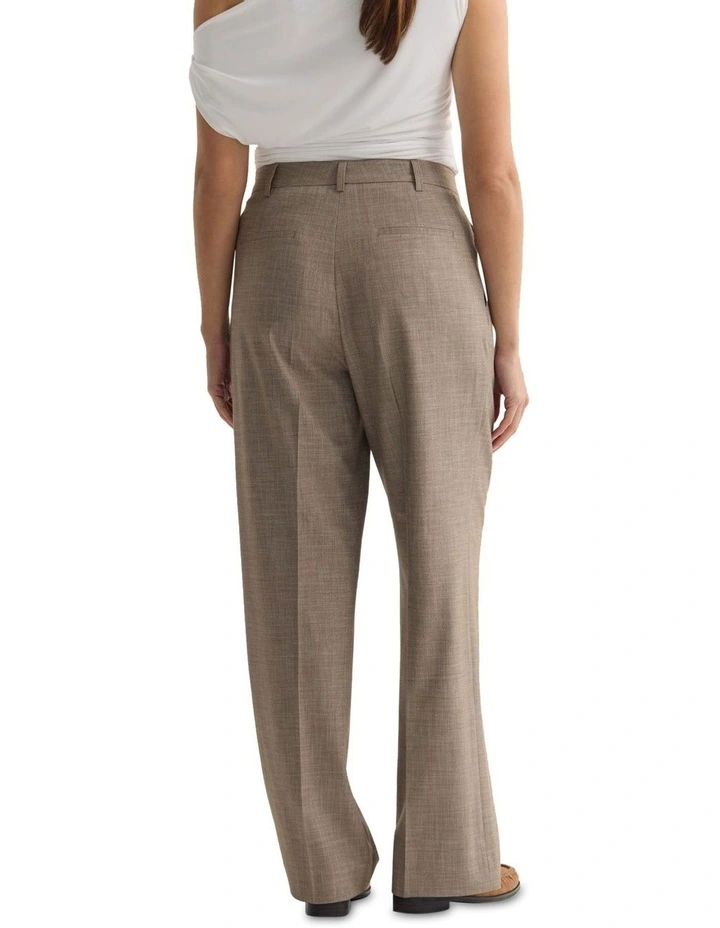 Billie Single Pleat Pant in Mocha image 2
