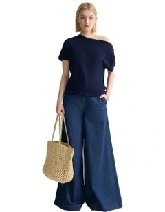 Sarina Cashmere Blend Knit in Navy