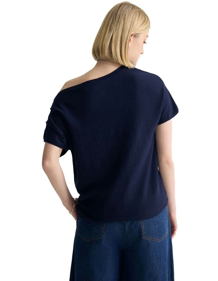 Sarina Cashmere Blend Knit in Navy image 2