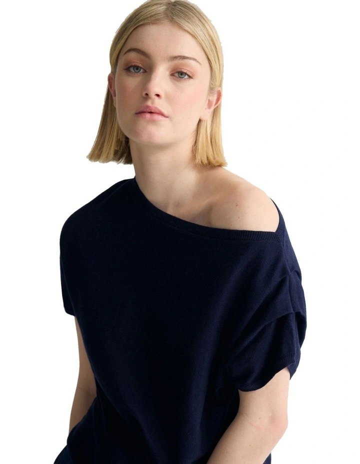 Sarina Cashmere Blend Knit in Navy image 4