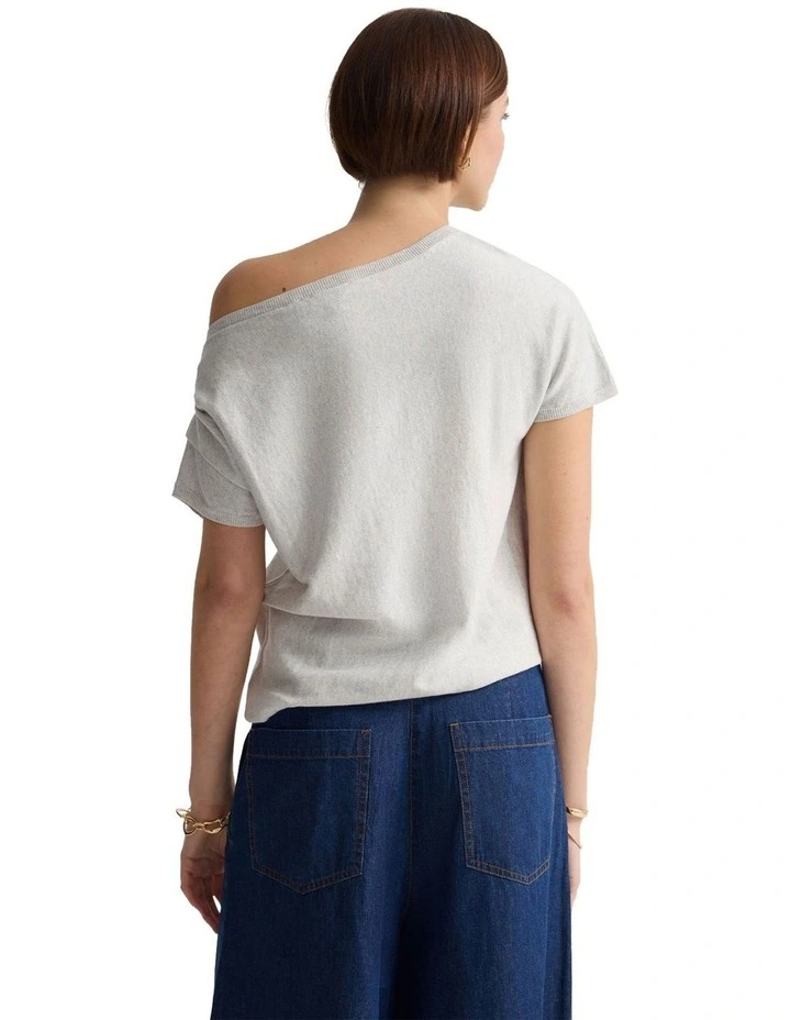 Sarina Cashmere Blend Knit Jumper in Grey image 2
