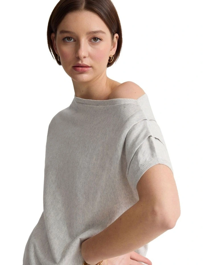 Sarina Cashmere Blend Knit Jumper in Grey image 4