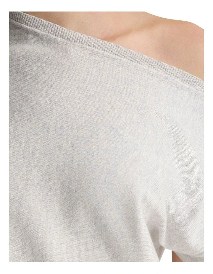 Sarina Cashmere Blend Knit Jumper in Grey image 6