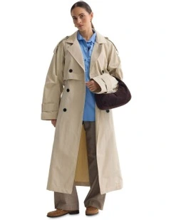 Elita Trench Coat in Stone
