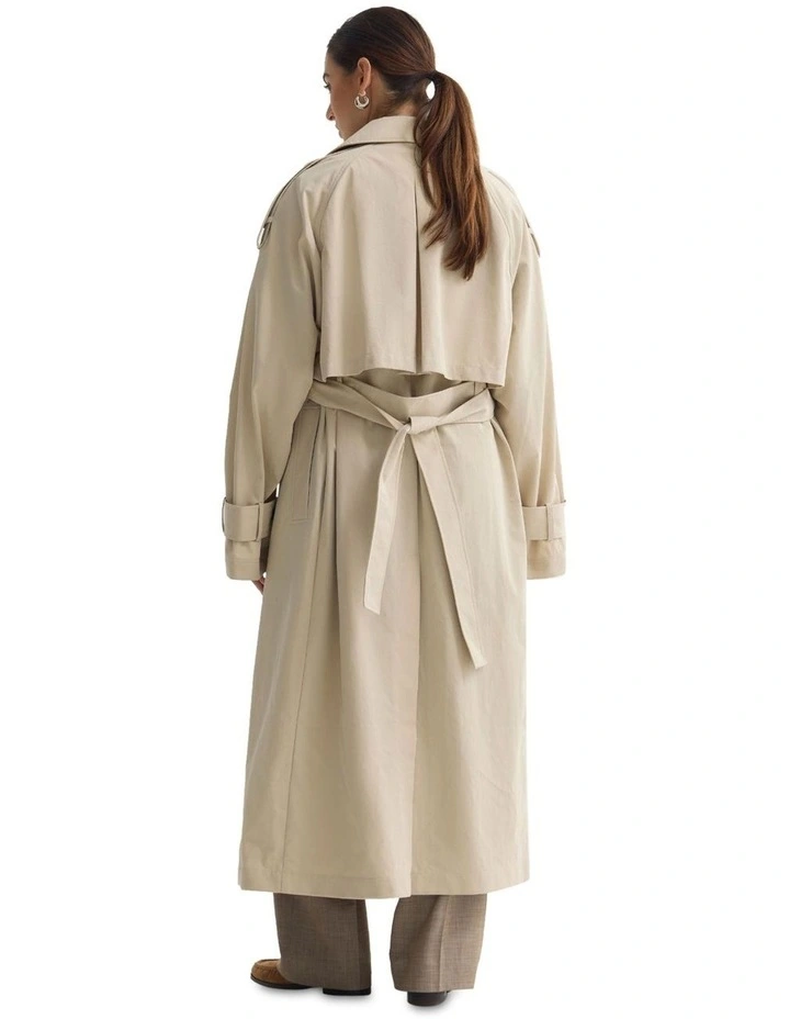 Elita Trench Coat in Stone image 2