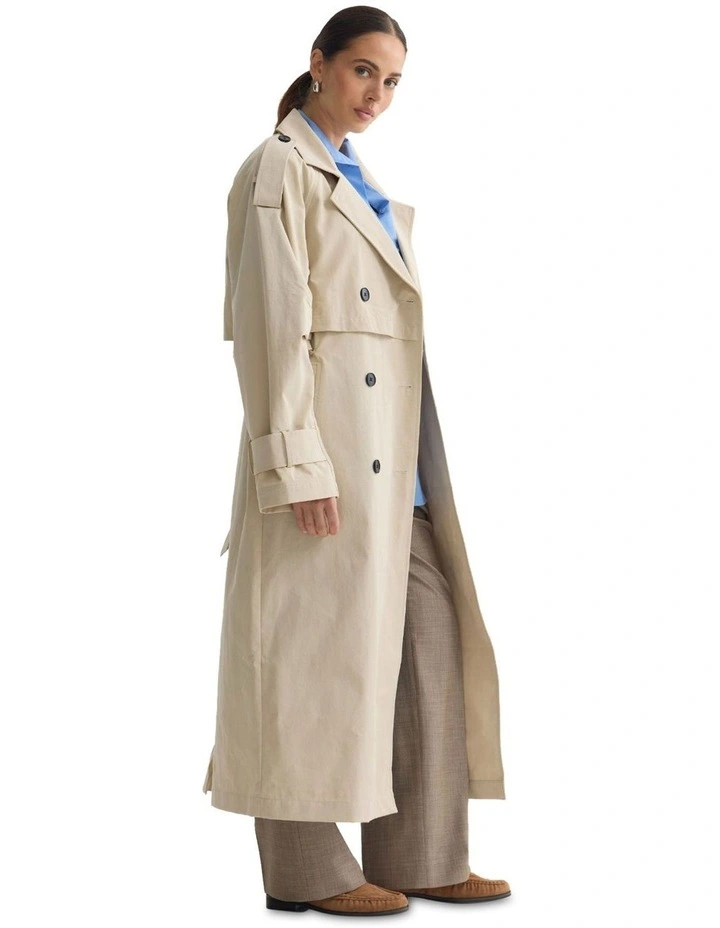 Elita Trench Coat in Stone image 3