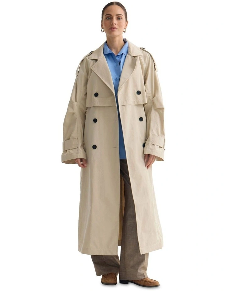 Elita Trench Coat in Stone image 5