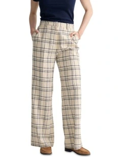 Lauren Check Suit Pant in Ivory/Navy Check