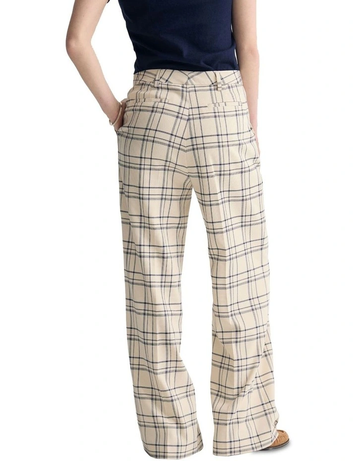 Lauren Check Suit Pant in Ivory/Navy Check image 2
