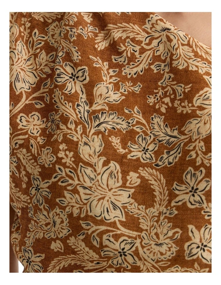 Helsinki Printed Dress in Mocha image 6