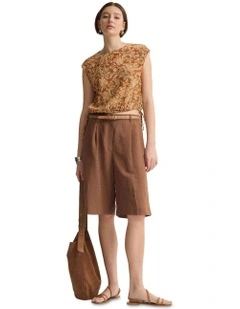 Kiralee Printed Top in Mocha