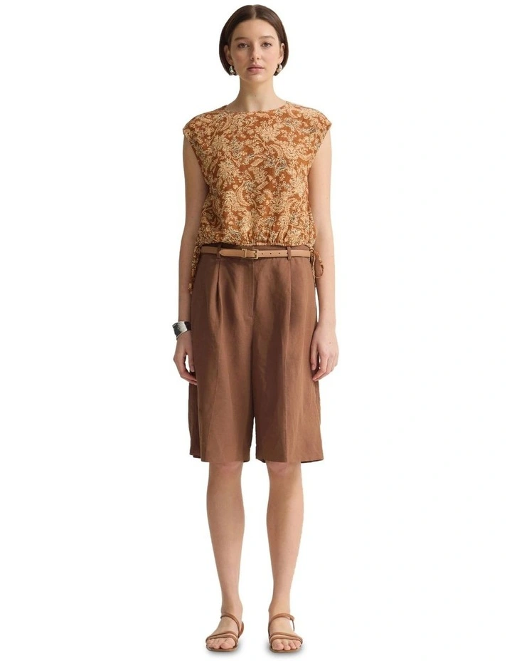 Kiralee Printed Top in Mocha image 5