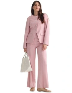 Petra Pocket Detail Suit Jacket in Pink