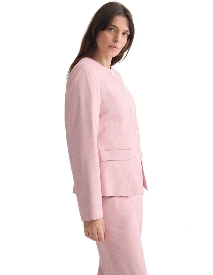 Petra Pocket Detail Suit Jacket in Pink image 3