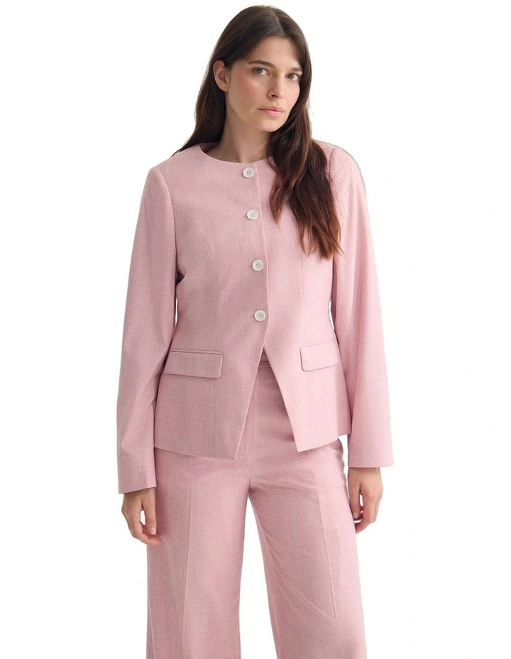 Petra Pocket Detail Suit Jacket in Pink image 5