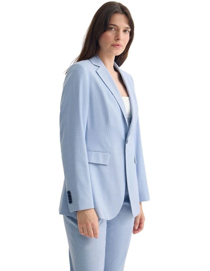 Ebony Suit Jacket in Light Blue image 3