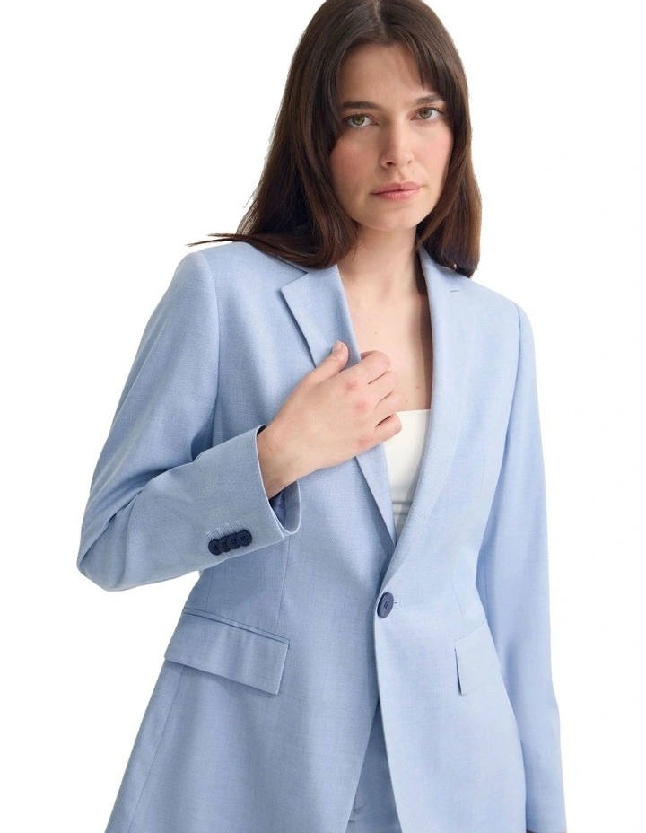 Ebony Suit Jacket in Light Blue image 4