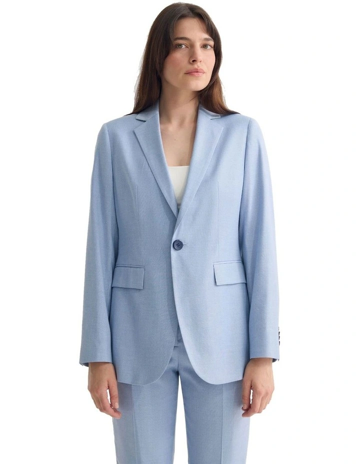 Ebony Suit Jacket in Light Blue image 5