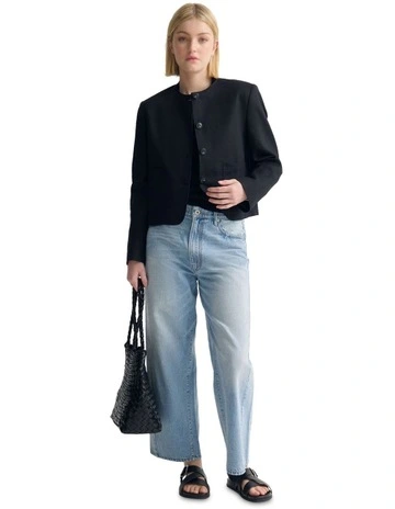 Lottie Crop Jacket in Black