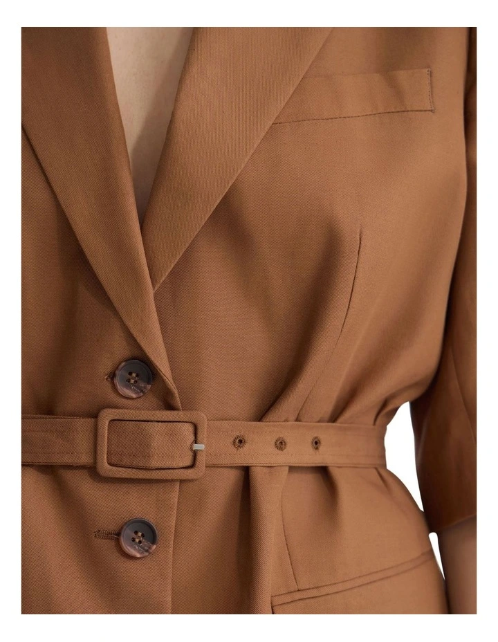 Posey Short Sleeve Jacket in Mocha image 6