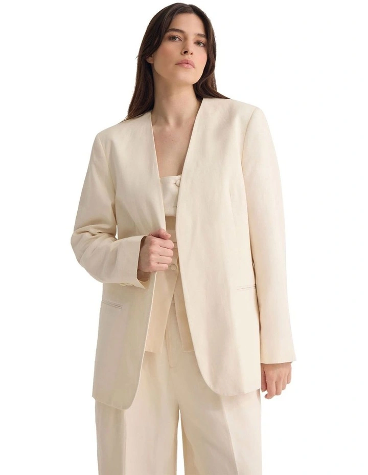 Alina Blazer in Ivory image 5