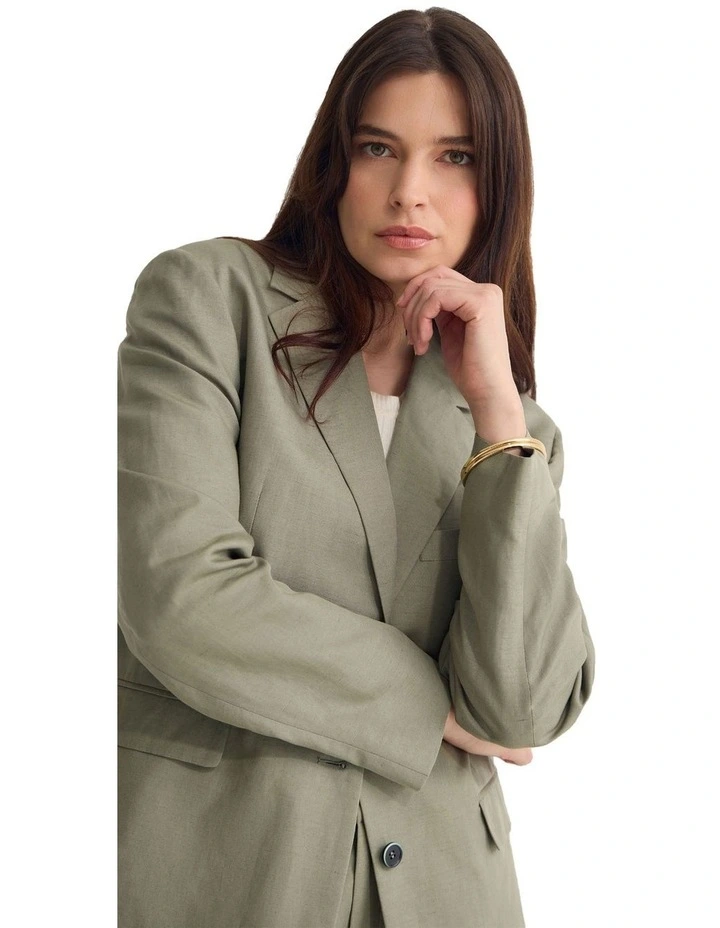 Jude Boyfriend Blazer in Green image 4