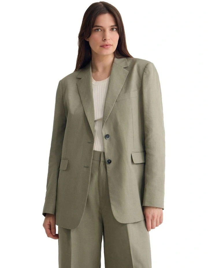 Jude Boyfriend Blazer in Green image 5