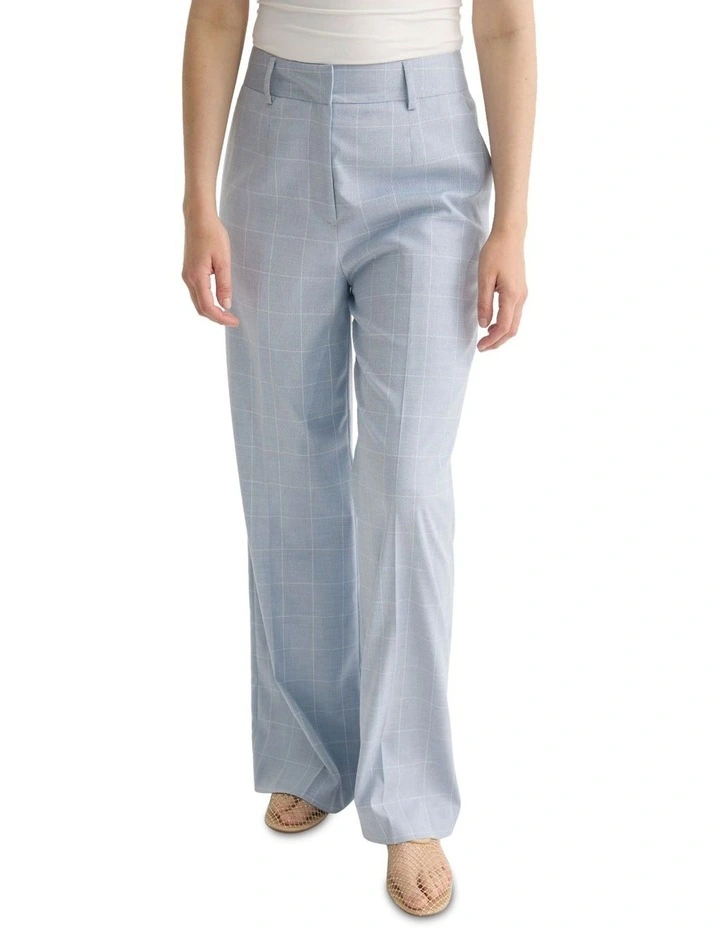Lydia Checked Pant in Blue Check image 4