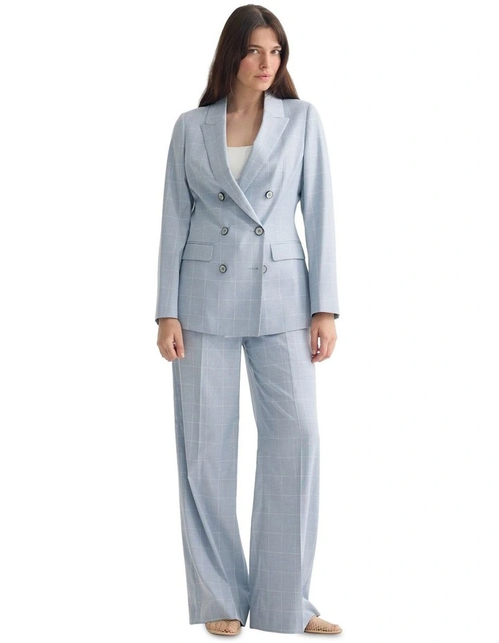 Lydia Checked Pant in Blue Check image 5