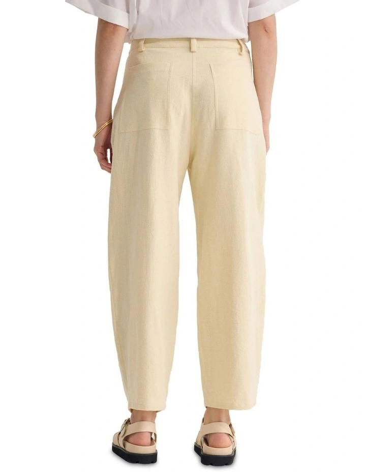 Etta Barrel Leg Pant in Butter image 2