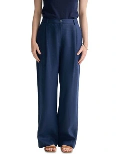 Billie Linen Pant in French Blue