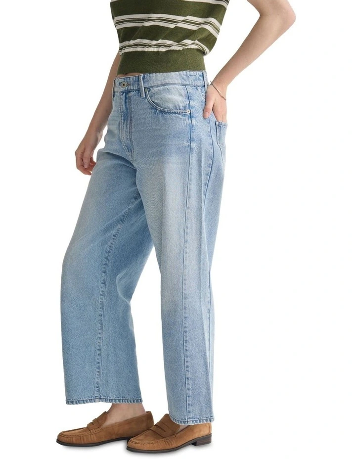 Riva Barrel Leg Jeans in Blue image 3