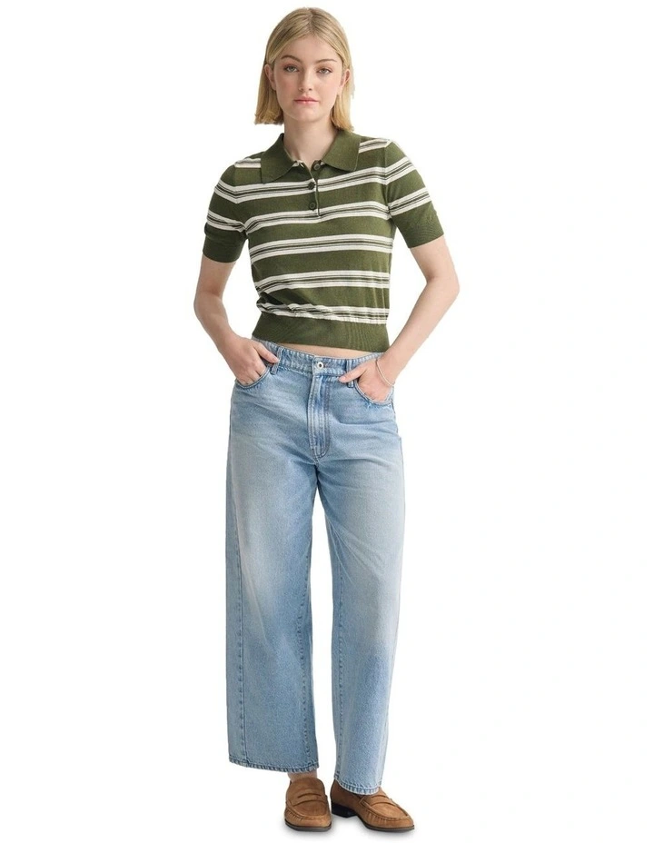 Riva Barrel Leg Jeans in Blue image 5