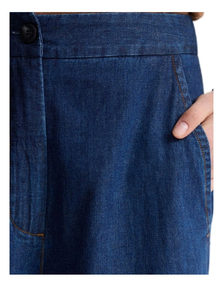 Jade Wide Leg Pant in Denim Blue image 6