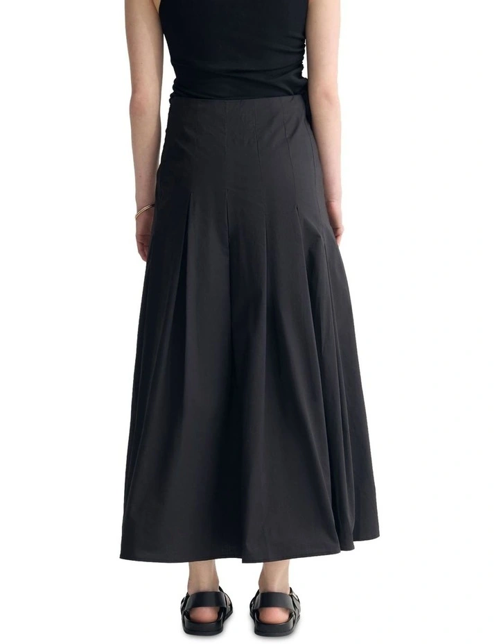 Jess Cotton Maxi Skirt in Black image 2