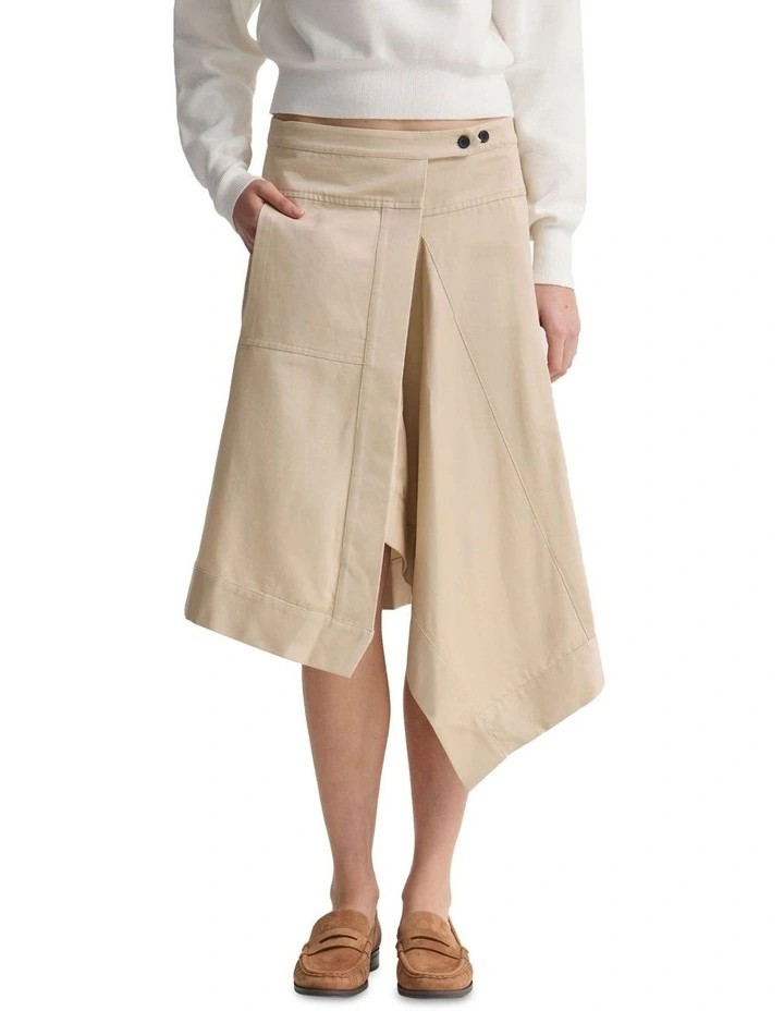 Selma Wrap Skirt in Sand image 1