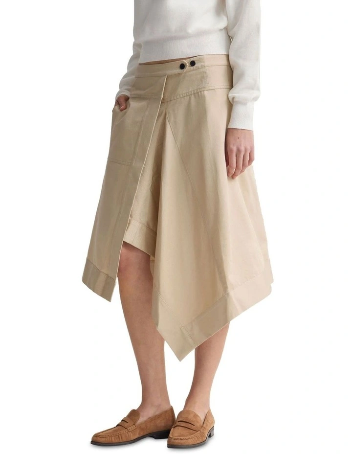 Selma Wrap Skirt in Sand image 3