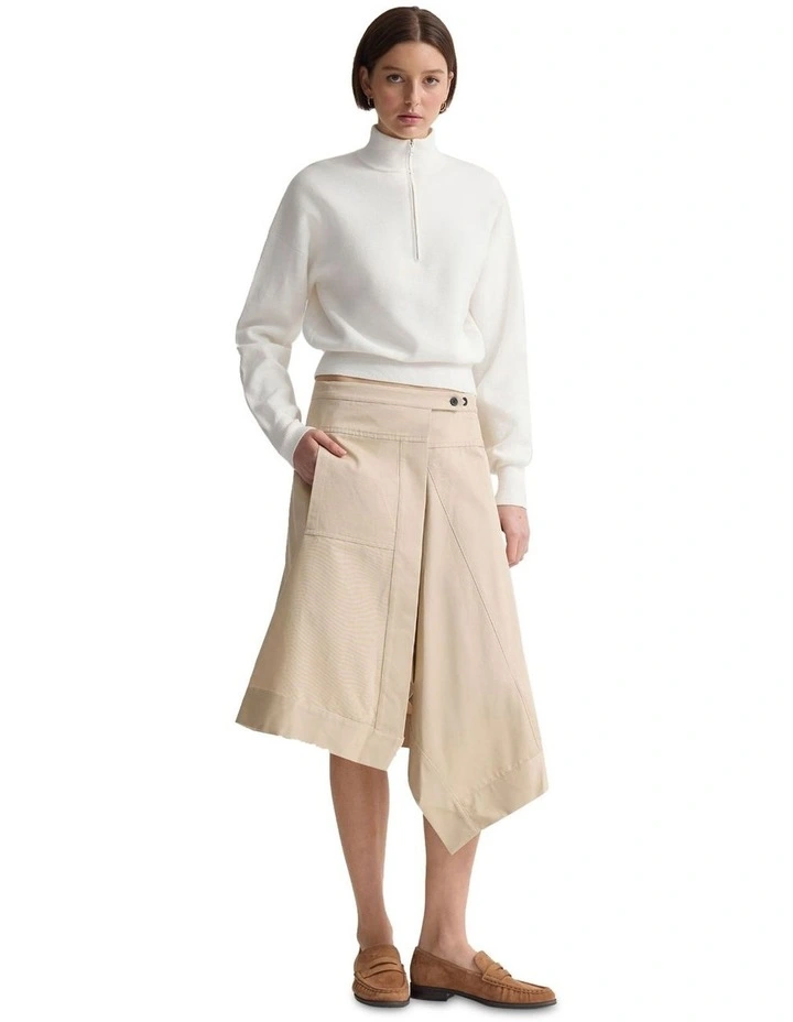 Selma Wrap Skirt in Sand image 5