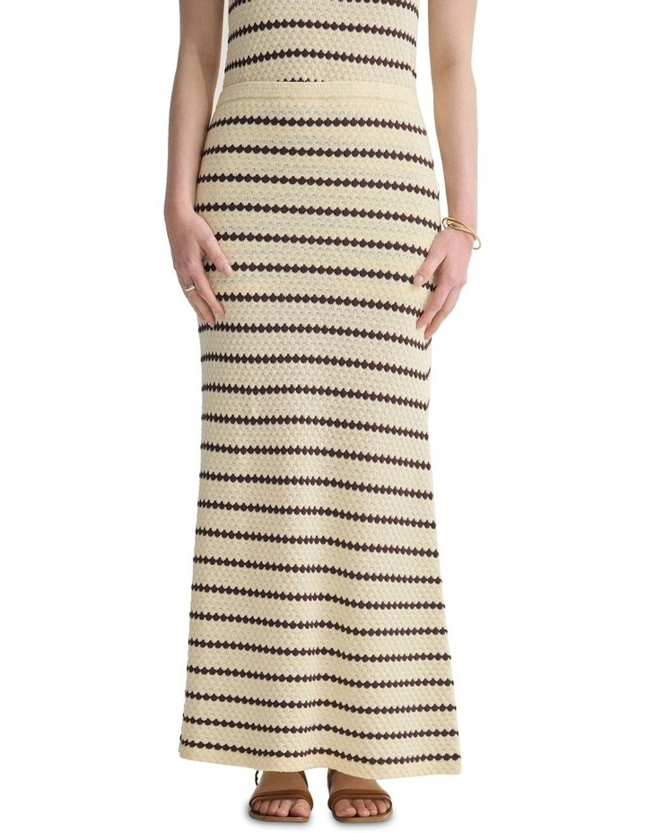 Lilli Knitted Skirt in White image 1