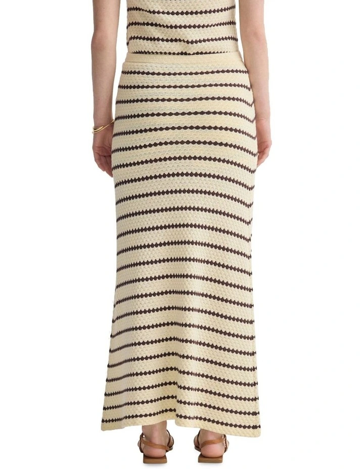 Lilli Knitted Skirt in White image 2