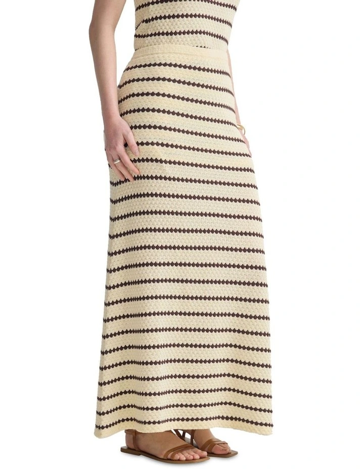 Lilli Knitted Skirt in White image 3